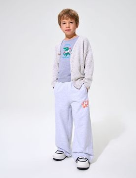 Pantaloni da tuta Wide leg - grigio chiaro