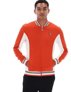 Burnt Ochre Settanta Baseball Track Top - XS - FILA - FashionsVida