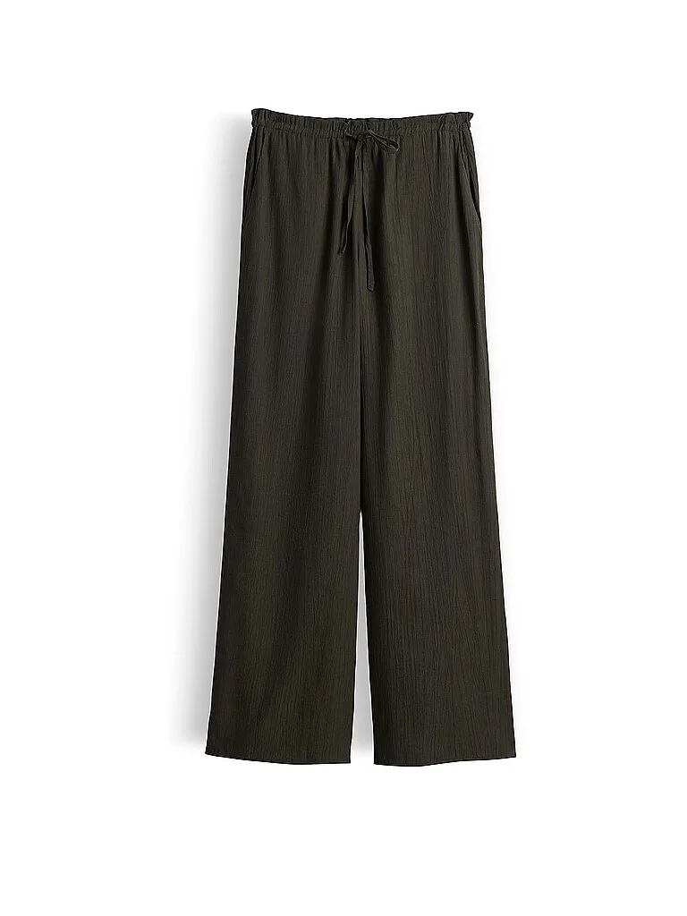 Pantaloni Marlene MAROU SUNSET verde scuro 42 - Opus - FashionsVida