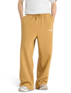 Fleece Trackside Men Pants - Beige - Size XL - Cotton Jersey - Beige - Size: Extra Large - New Balance - FashionsVida