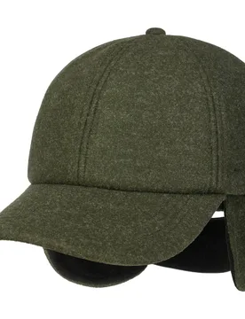 Cap with Ear Flaps by - olive - Size: S (55-56 cm) - Lipodo - FashionsVida