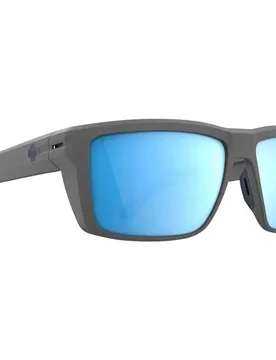 Overhaul Xl Polarized Sunglasses Matte Grey Happy Boost Polar Ice Blue Mirror/CAT3 unisex - SPY - FashionsVida