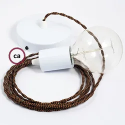 Cables Suspension Luminaire Tz22 1 M Black / Whiskey / White One Size
