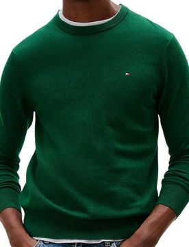 Pullover pima cashemere verde bosco MW0MW28046MQ8