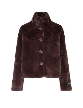 Chaqueta efecto pelo VIE marrón 38