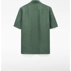 Camisa de lino de hombre de rayas en lino europeo