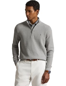 Layer Cotton Coolmax Half Zip, grau s