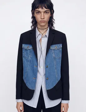 Blazer hybride trucker BLUE 44 female - Desigual - FashionsVida