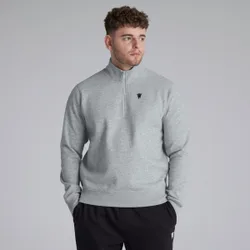 Manchester United Devil Essentials 1/4 Zip Sweatshirt Grey S