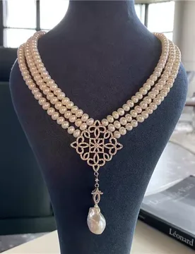 Natural White Pearl Necklace Keshi Pearl Pendant 18" Handmade Cute For Women - Aliexpress - FashionsVida