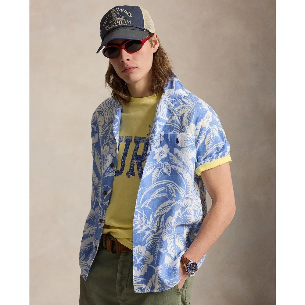 Camisa estampada de manga corta de hombre - Polo Ralph Lauren - FashionsVida