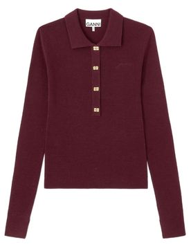 GANNI T-shirt e Polo Bordeaux