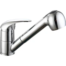 Monomando de fregadero con caño bajo extraíble Misisipi