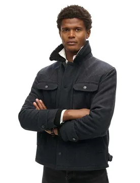 Veste Merchant Wool Chore Navy Herringbone L