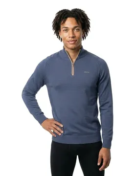 Pull à Demi-zip 26an406 Navy Sky 3XL