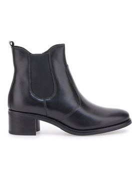 Stivaletti Neri Chelsea in Vera Pelle con Cerniera 5135 37
