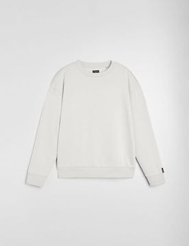 Felpa crewneck comfort fit con cotone - nude