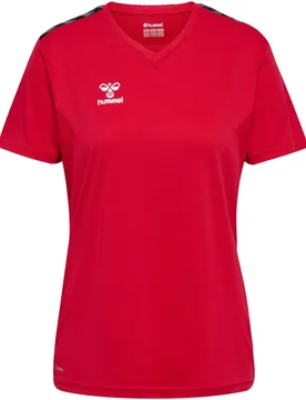 Authentic PL Jersey Damen T-Shirt, rot XS - Hummel - FashionsVida
