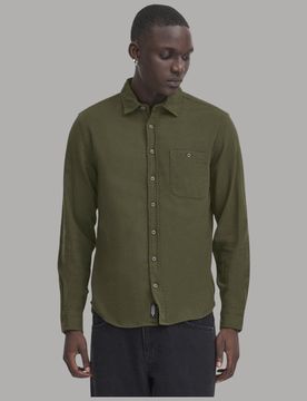 Camicia verde in caldo cotone BENT 20718445