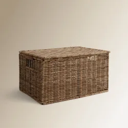 Cesta con tapa trenzada Poliratán