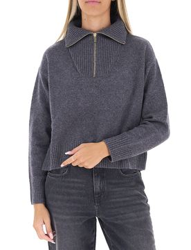 Maglione mezza zip GRIGIO SCURO M