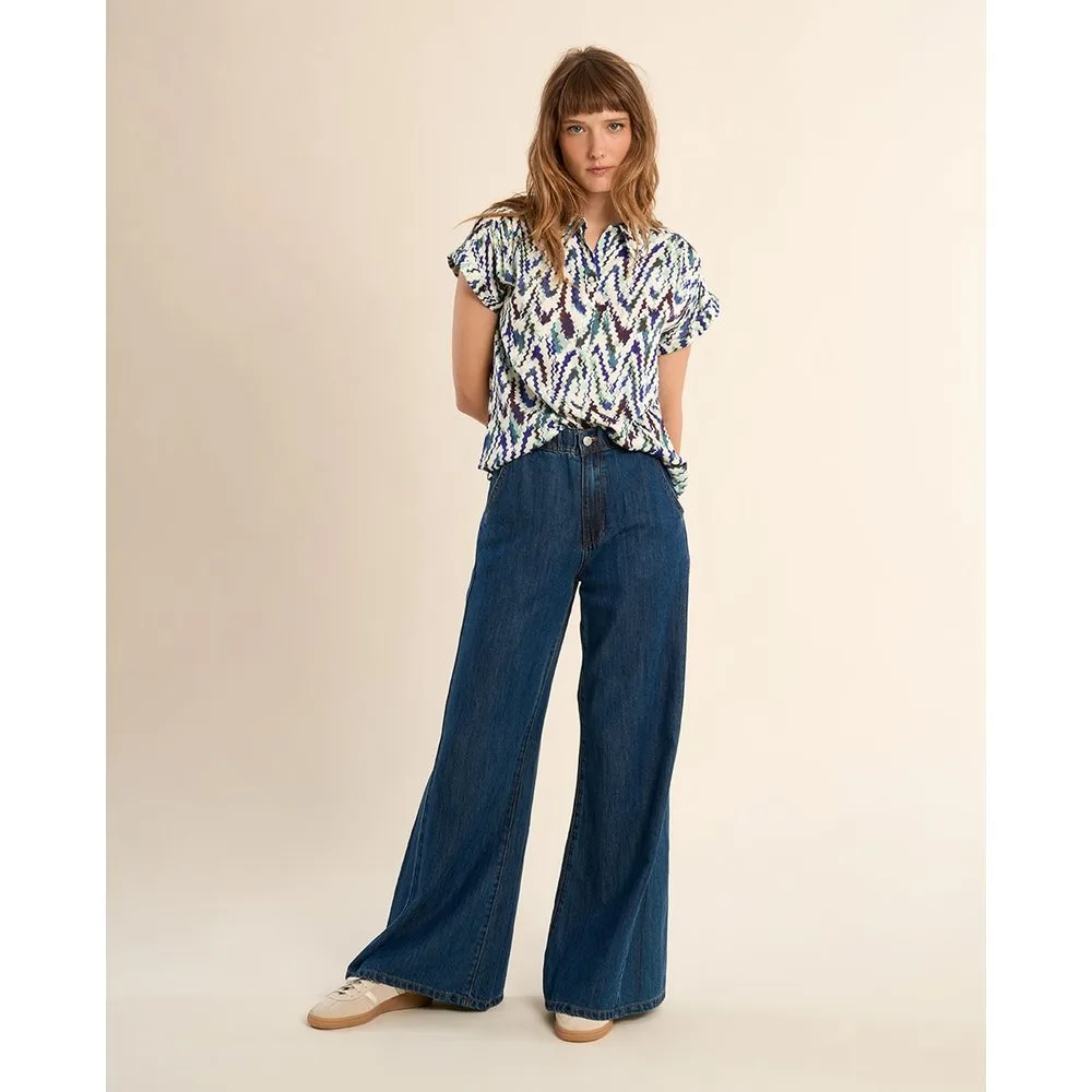 Top de mujer de manga corta con estampado - Molly Bracken - FashionsVida