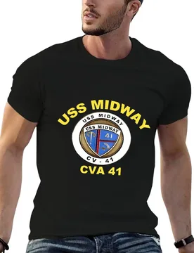 USS Midway (CVB/CVA/CV-41) Crest for Dark T-Shirt anime tshirt funny t shirts man t shirts cotton 100% T-shirt - Aliexpress - FashionsVida