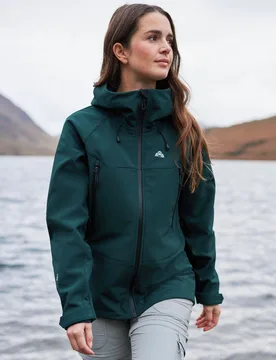 Tallac Womens Water Resistant Softshell Jacket - Green - Green - Size: 16 - EMS - FashionsVida
