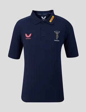 Harlequins Junior 2026/27 Travel Polo NAVY JM Unisex - Castore - FashionsVida