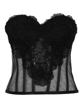 Bustier Steccato In Pizzo Ricamato