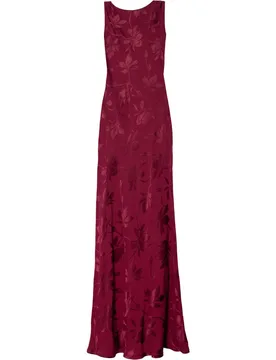 Vestido largo con escote drapeado en espalda - The-Are - FashionsVida