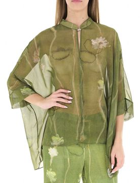 Blusa maniche a 3/4 VERDE 01