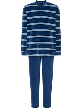 Pijama completo de hombre de terciopelo color - El Búho Nocturno - FashionsVida