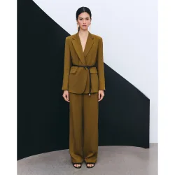 Blazer de traje liso de mujer