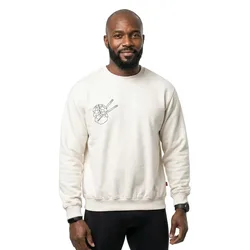 Sweat-shirt Sampans Vintage Crewneck Off White 2XL Homme