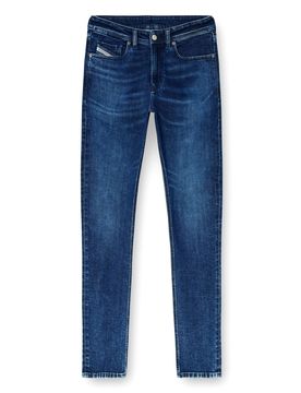Belt Loops Five-Pocket Jeans with Button-and-Zip Closure