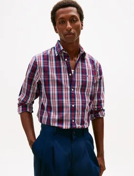 Camisa de caballero estampada de popelín - Tommy Hilfiger - FashionsVida