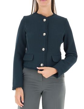 Cardigan misto viscosa PETROLIO 48