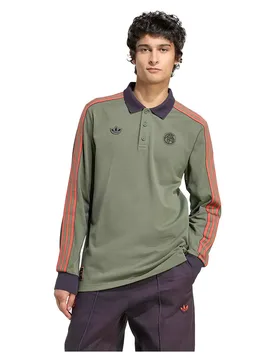 Polo à Manches Longues Fc Bayern Terrace Icons Base Green L - Adidas - FashionsVida