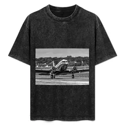 Douglas DC-3C N47EMiss Virginia T-Shirt Regular Fit Plain Tee Shirt
