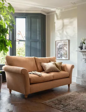 AND STONEHOUSE Amelie Fabric Large 3 Seater Sofa Camel - Barker - FashionsVida