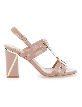 Sandali cipria con tacco intrecciati 231 40 - LE HAVRE PARIS - FashionsVida