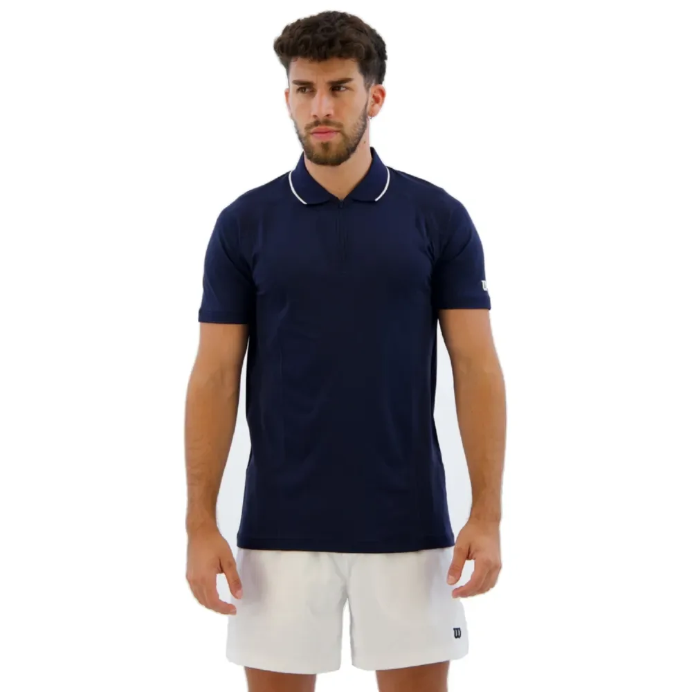 Team Seamless 2.0 Short Sleeve Polo Classic Navy M - Wilson - FashionsVida