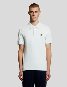 Men's Cotton Polo Shirt in Ice Blue - Lyle & Scott - FashionsVida