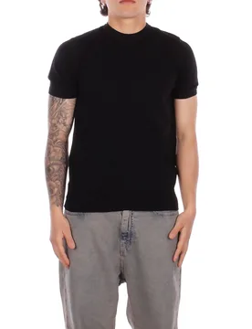 Uomo maglia au5040c 1002 girocollo m\m nero - ALPHA STUDIO - FashionsVida