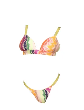 Bikini Triangolo Beige/fuxia M22-0310X2 - ME FUI - FashionsVida