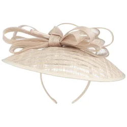 Chess Sinamay Saucer Fascinator by - beige - Damen - Size: One Size