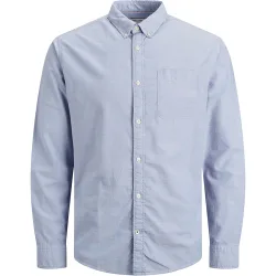 Jack & Jones - Camisa Oxford de hombre en algodón BCI slim lisa