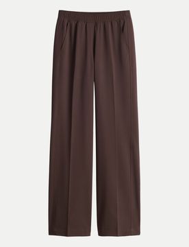 Wide Leg Hose Melane bloom Braun 36
