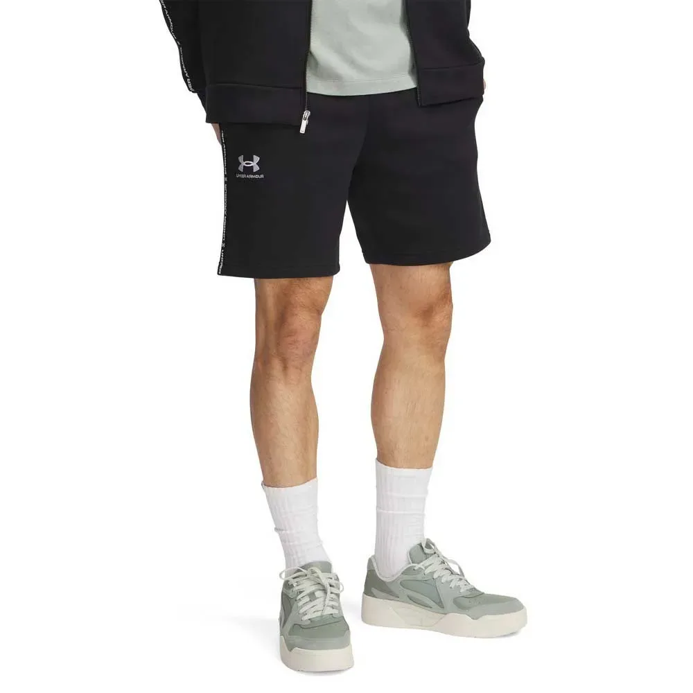 Short Icon Fleece Taping Black / White S - Under armour - FashionsVida